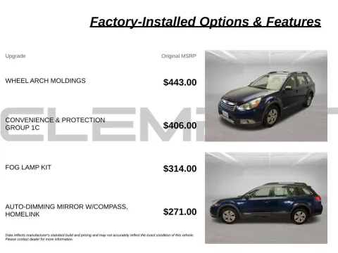 More photos of 2011 Subaru Outback 2.5i at Clement Nissan of Mansfield, OH