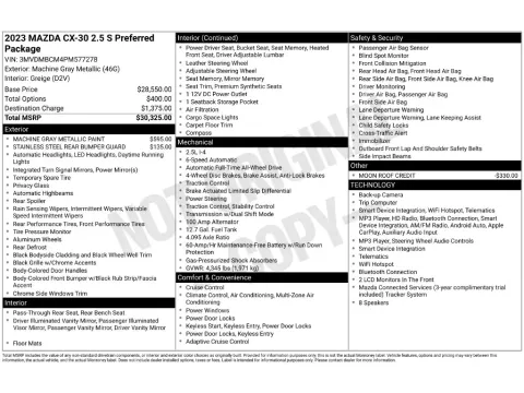 Photos of 2023 Mazda CX-30 2.5 S Preferred Package for sale in Mansfield, OH at Clement Nissan of Mansfield