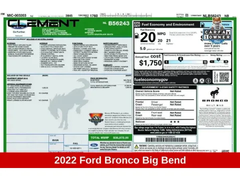 More photos of 2022 Ford Bronco Big Bend at Clement Nissan of Mansfield, OH