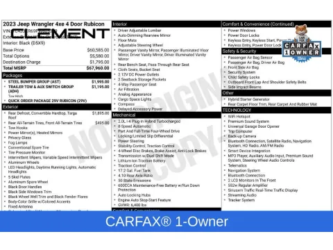 Another view of 2023 Jeep Wrangler Rubicon 4xe for sale in Mansfield, OH at Clement Nissan of Mansfield