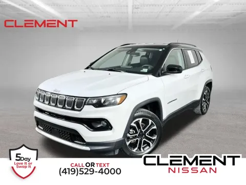 White 2022 Jeep Compass Limited for sale in Mansfield, OH