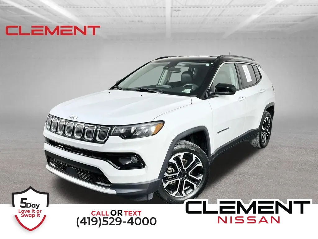 White 2022 Jeep Compass Limited for sale in Mansfield, OH