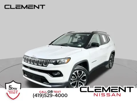 White 2022 Jeep Compass Limited for sale in Mansfield, OH
