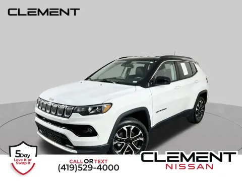 White 2022 Jeep Compass Limited for sale in Mansfield, OH