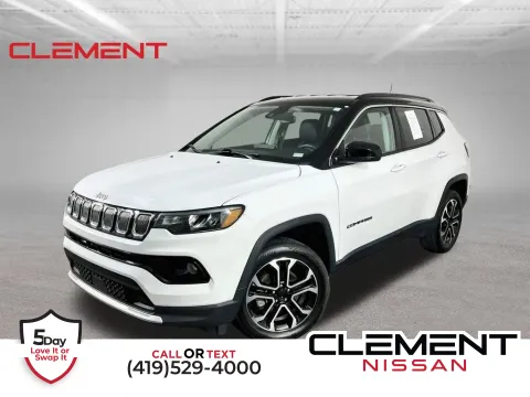 White 2022 Jeep Compass Limited for sale in Mansfield, OH