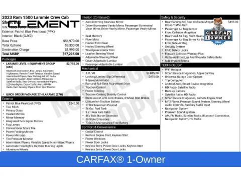 Another view of 2023 Ram 1500 Laramie for sale in Mansfield, OH at Clement Nissan of Mansfield