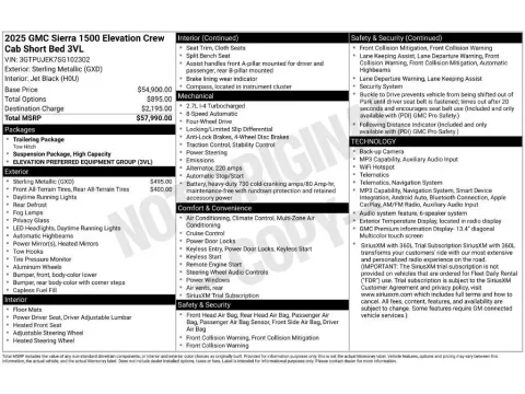 Photos of 2025 GMC Sierra 1500 Elevation for sale in Mansfield, OH at Clement Nissan of Mansfield