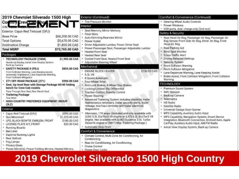 More photos of 2019 Chevrolet Silverado 1500 High Country at Clement Nissan of Mansfield, OH