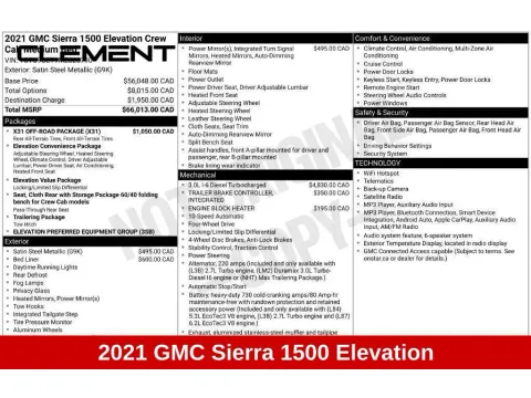 More photos of 2021 GMC Sierra 1500 Elevation at Clement Nissan of Mansfield, OH