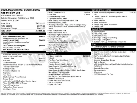 Photos of 2020 Jeep Gladiator Overland for sale in Mansfield, OH at Clement Nissan of Mansfield