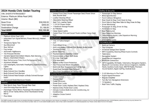 Photos of 2024 Honda Civic Touring for sale in Mansfield, OH at Clement Nissan of Mansfield