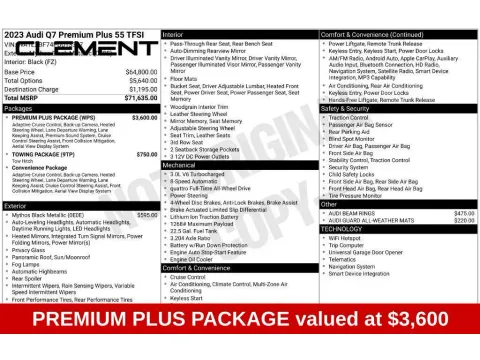 More photos of 2023 Audi Q7 55 Premium Plus at Clement Honda of Mansfield, OH