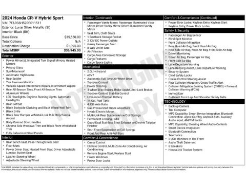 Photos of 2024 Honda CR-V Hybrid Sport for sale in Mansfield, OH at Clement Honda of Mansfield