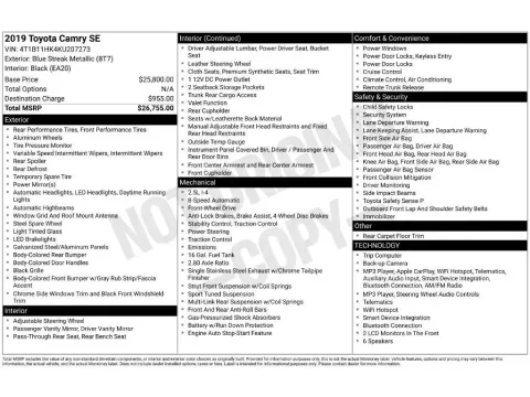 Photos of 2019 Toyota Camry SE for sale in Mansfield, OH at Clement Honda of Mansfield