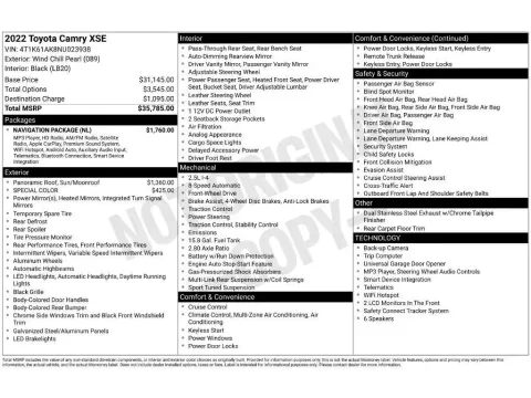 Photos of 2022 Toyota Camry XSE for sale in Mansfield, OH at Clement Honda of Mansfield