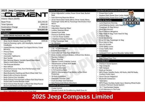 More photos of 2025 Jeep Compass Limited at Clement Honda of Mansfield, OH