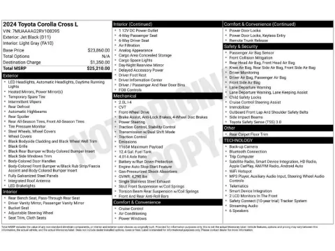 Photos of 2024 Toyota Corolla Cross L for sale in Mansfield, OH at Clement Honda of Mansfield