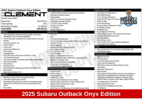 More photos of 2025 Subaru Outback Onyx Edition at Clement Honda of Mansfield, OH
