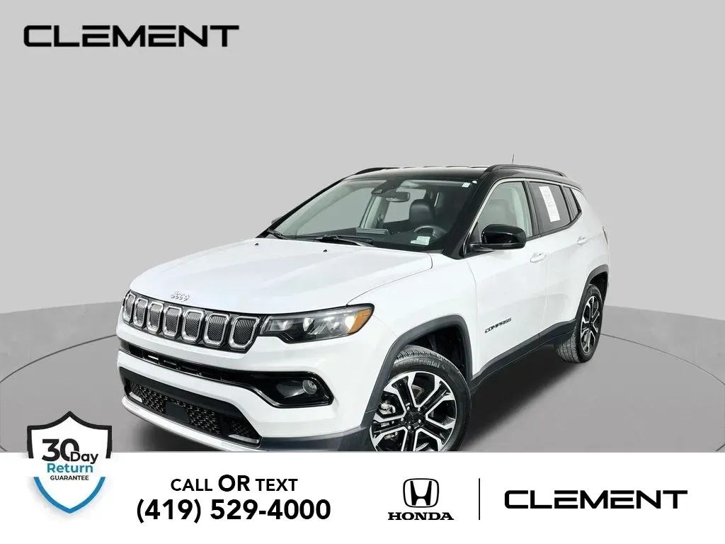 White 2022 Jeep Compass Limited for sale in Mansfield, OH