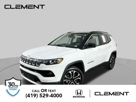 White 2022 Jeep Compass Limited for sale in Mansfield, OH