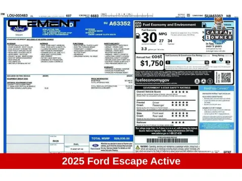 More photos of 2025 Ford Escape Active at Clement Honda of Mansfield, OH