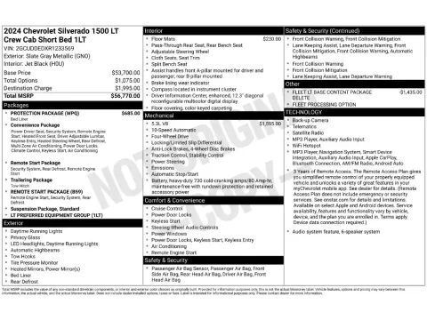 Photos of 2024 Chevrolet Silverado 1500 LT for sale in Mansfield, OH at Clement Honda of Mansfield