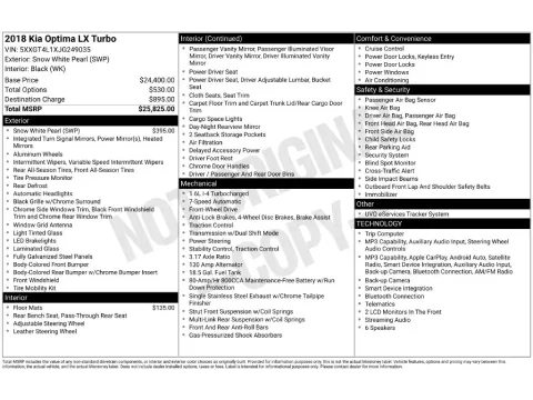 Photos of 2018 Kia Optima LX for sale in Mansfield, OH at Clement Honda of Mansfield