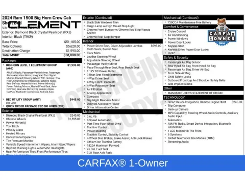 Another view of 2024 Ram 1500 Big Horn/Lone Star for sale in Mansfield, OH at Clement Honda of Mansfield