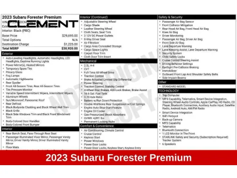 More photos of 2023 Subaru Forester Premium at Clement Honda of Mansfield, OH
