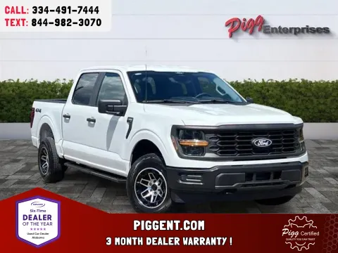White 2024 FORD F-150 CREW CAB XL 4WD for sale in Prattville, AL