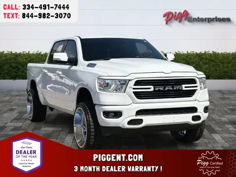 White 2021 RAM 1500 CREW CAB BIG HORN 2WD for sale in Prattville, AL