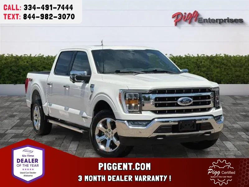 White 2023 FORD F-150 CREW CAB LARIAT 4WD for sale in Prattville, AL