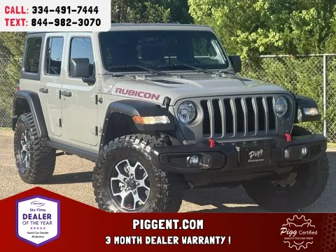 Gray 2021 JEEP WRANGLER UNLIMI RUBICON 4WD for sale in Prattville, AL