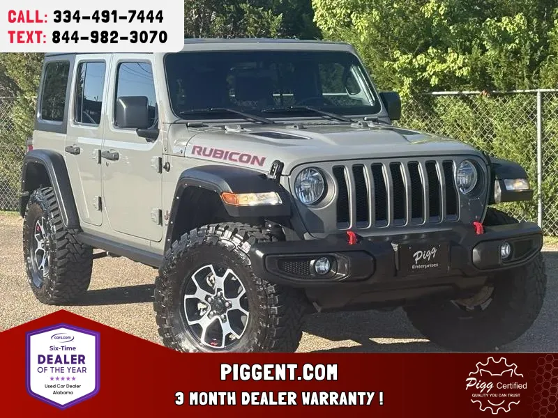 Gray 2021 JEEP WRANGLER UNLIMI RUBICON 4WD for sale in Prattville, AL
