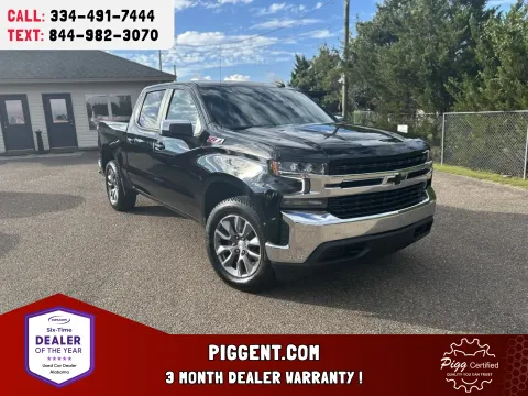 Black 2021 CHEVROLET SILVERADO 1500 CREW CAB LT 2WD for sale in Prattville, AL