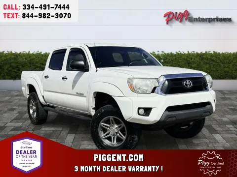 White 2014 TOYOTA TACOMA CREW CAB SR5 4WD for sale in Prattville, AL
