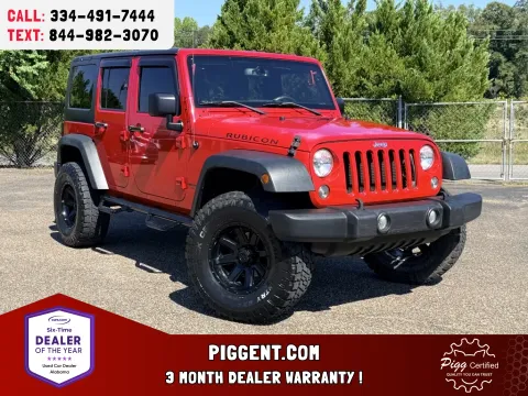 Red 2015 JEEP WRANGLER UNLIMI RUBICON 4WD for sale in Prattville, AL