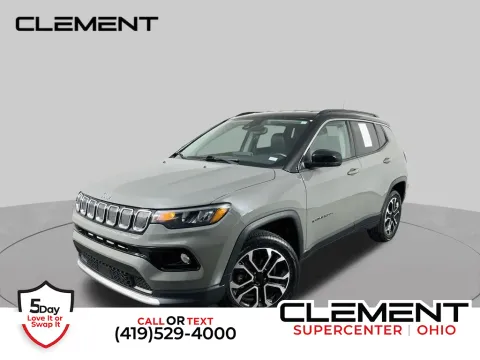 Gray 2022 Jeep Compass Limited for sale in Mansfield, OH