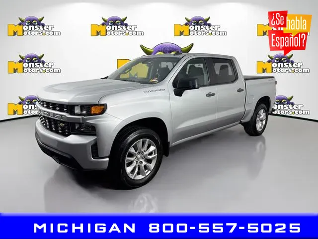 Silver 2021 Chevrolet Silverado 1500 Custom for sale in Michigan Center, MI