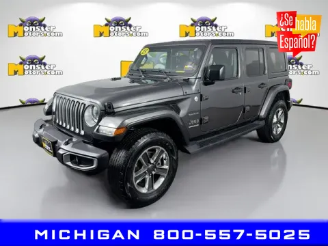 Gray 2023 Jeep Wrangler Sahara for sale in Michigan Center, MI