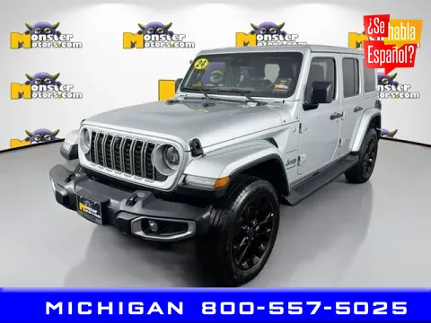 Silver 2024 Jeep Wrangler Sahara for sale in Michigan Center, MI