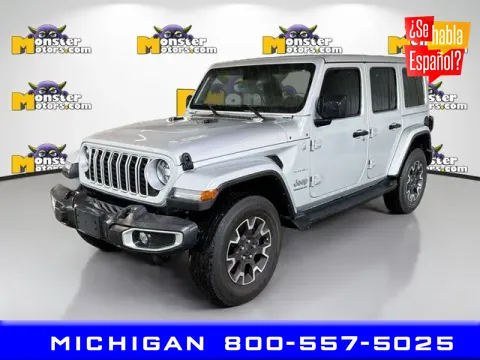 Silver 2024 Jeep Wrangler Sahara for sale in Michigan Center, MI