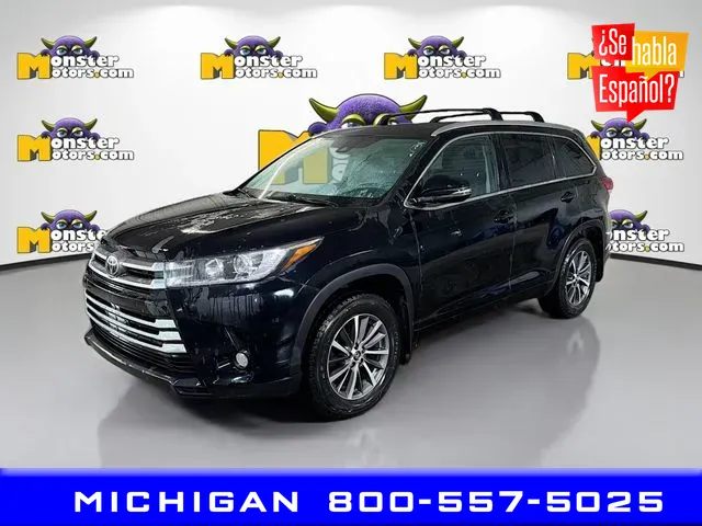 Black 2018 Toyota Highlander XLE for sale in Michigan Center, MI