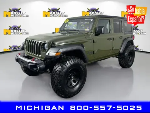 Green 2022 Jeep Wrangler Unlimited Sport S for sale in Michigan Center, MI