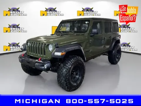 Green 2022 Jeep Wrangler Unlimited Sport S for sale in Michigan Center, MI