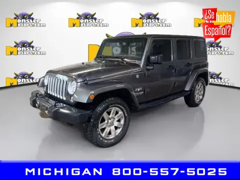 Gray 2018 Jeep Wrangler JK Unlimited Sahara for sale in Michigan Center, MI