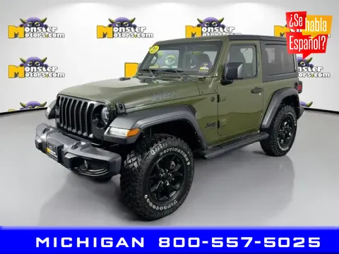 Green 2021 Jeep Wrangler Willys for sale in Michigan Center, MI