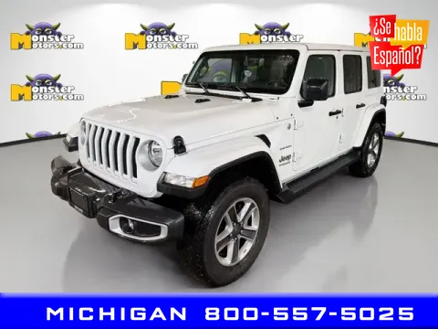 Orange 2021 Jeep Wrangler Unlimited Sahara for sale in Michigan Center, MI