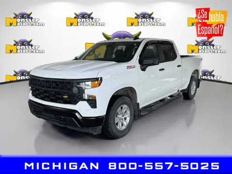 White 2024 Chevrolet Silverado 1500 WT for sale in Michigan Center, MI