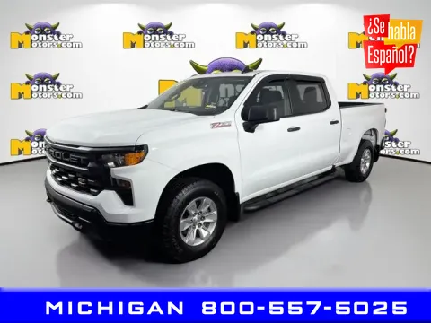 White 2024 Chevrolet Silverado 1500 WT for sale in Michigan Center, MI